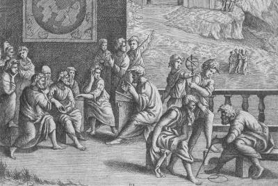Școala unui filozof antic, de Giovanni Jacopo Caraglio